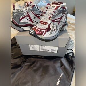 Balenciaga Runner Sneakers 'Burgundy Grey White Mesh and Nylon - Women’s NWB